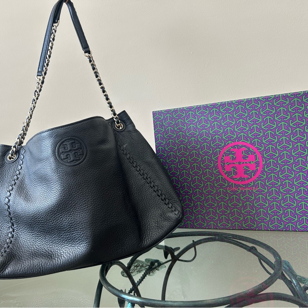 Tory Burch Black Leather Shoulder Bag